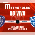 Série D: assista ao vivo e com imagens Cianorte-PR x Barra-SC