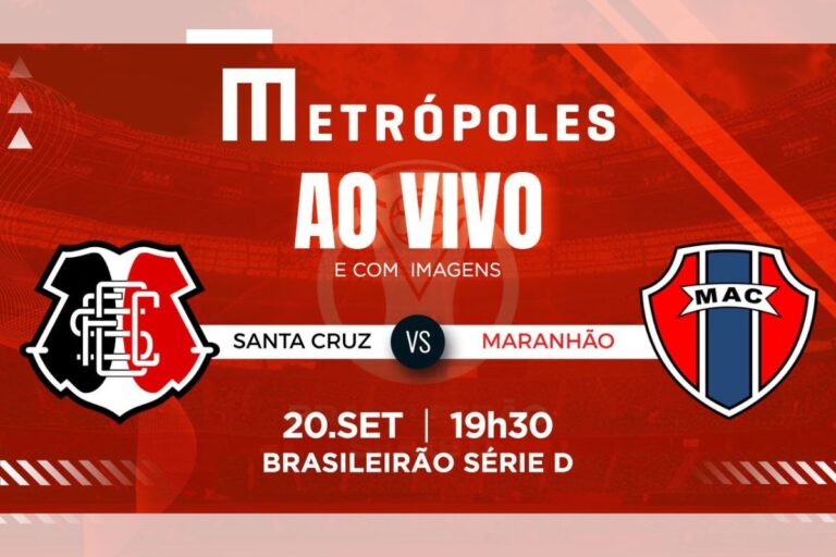 Série D: Metrópoles transmite Santa Cruz-PE x Maranhão-MA ao vivo