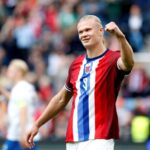 Haaland tem média maior que um gol por jogo pela Noruega. Confira
