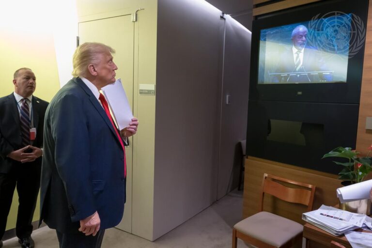 ONU divulga foto de Trump assistindo ao discurso de Lula