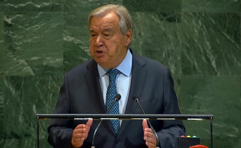 “A paz é nossa primeira obrigação”, diz Guterres na Assembleia da ONU