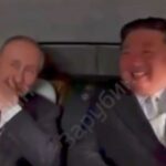 Entre risos, Putin e Kim Jong-un conversam em passeio de limusine