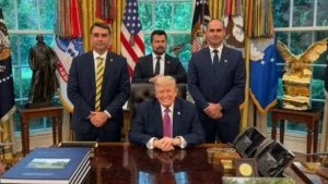 Flávio Bolsonaro e Donald Trump